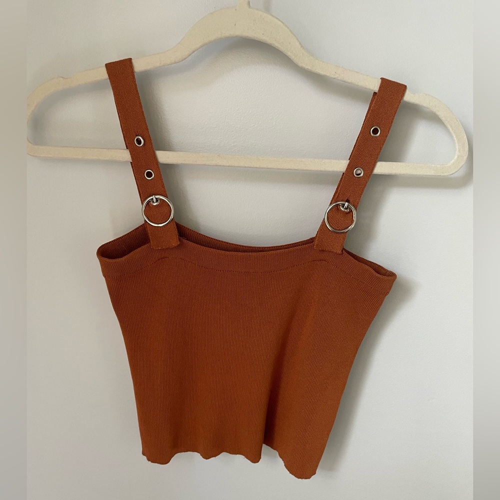 Burnt orange crop tank - M/L